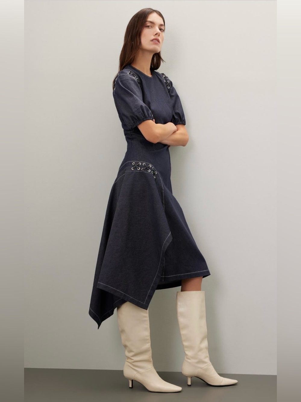 BIBHU MOHAPATRA Denim Midi